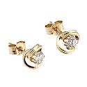 9ct Yellow Gold Baby Stud Cubic Zirconia Earrings