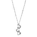 9ct White Gold Three Hearts Diamond Set Pendant