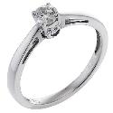 9ct White Gold Quarter Carat Diamond Solitaire Ring