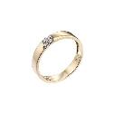 9ct Yellow Gold Rhodium Plated Diamond Wedding Ring