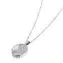 9ct White Gold Oval Locket