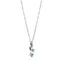 Sterling Silver Diamond and Blue Topaz Pendant