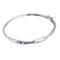 Shine and Shimmer Sterling Silver Diamond Set Wave Bangle