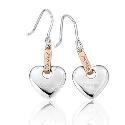 Clogau Sterling Silver 9ct Gold Cariad Earrings