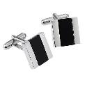 Onyx twist cufflinks