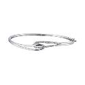 Silver and Diamond Loop Bangle