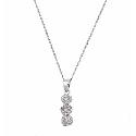 9ct White Gold Quarter Carat Diamond Drop Pendant