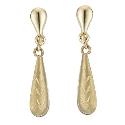 9ct Yellow Gold Drop Earrings 24mm