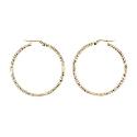 9ct Yellow Gold Fancy Creole Earrings 33mm