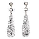 Evoke 9ct White Gold  Drop Earrings