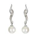 9ct White Gold Cultured Freshwater Pearl Earrings