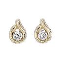 9ct Yellow Gold Cubic Zirconia Stud Earrings