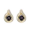 9ct Yellow Gold Sapphire Stud Earrings