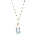 9ct Yellow Gold Crystal Drop Pendant