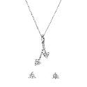 9ct White Gold Cubic Zirconia Gift Set