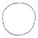 9ct White Gold Twist Necklace