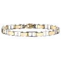 9ct Two Tone Men's Bracelet