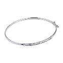 9ct White Gold Cubic Zirconia Bangle