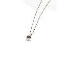 9ct Gold Sapphire Set Diamond Cut Pendant with 16" Chain