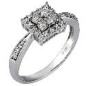 18ct White Gold Three Quarter Carat Diamond Set Ring