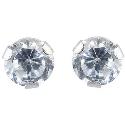 9ct White Gold Cubic Zirconia Stud Earrings