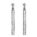 9ct White Gold Cubic Zirconia Drop Earrings