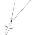 9ct White Gold Cross