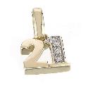 9ct Yellow Gold Diamond 21st Birthday Charm