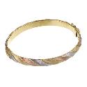 9ct Three Tone Gold Bangle