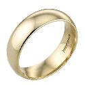 9ct Gold 6mm Plain Ring