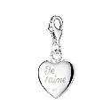 Sterling Silver Je T'aime Heart Charm