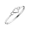 Sterling Silver Heart Bangle