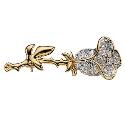 Oliver Weber Gold-Plated Rose Brooch