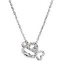 Giles Deacon Sterling Silver Locked Heart Pendant