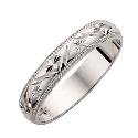 9ct White Gold Ladies' Patterned Wedding Ring