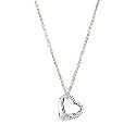 Sterling Silver Cubic Zirconia Set Heart Pendant