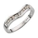 9ct White Gold Quarter Carat Diamond Ring