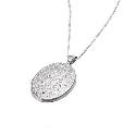 Sterling Silver Family Leaf Pattern Locket