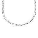 9ct White Gold Curb Chain 18"