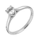 18ct White Gold Half Carat Diamond Solitaire Ring