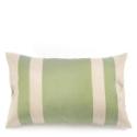 Striped Silk Cushion Green