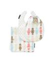 Paper Dolls Bib/Burp Set