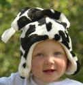 Cow fur pointy hat