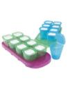 2-Pack Trays with Milk and Food Pots