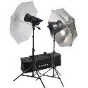 Interfit INT186 Stellar X Tungsten 500w Two Head Umbrella Kit