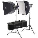 Interfit INT193 Stellar X Halogen 1000w Two Head Softbox Kit