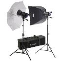 Interfit INT428 Stellar X 300 watt Two Head Softbox / Umbrella Kit