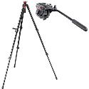 Manfrotto 745XBK MDEVE Black Aluminium Tripod with the 701HDV Pro Fluid Video Mini Head