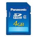 Panasonic 4GB Class 2 SDHC Memory Card
